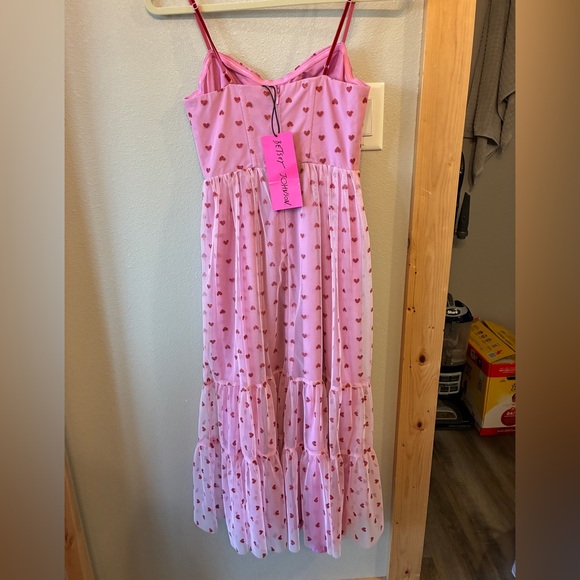VIRAL VALENTINES DRESS BETSEY JOHNSON MESH SLIP SWEETHEART DRESS SIZE 2 NWT - Picture 6 of 9